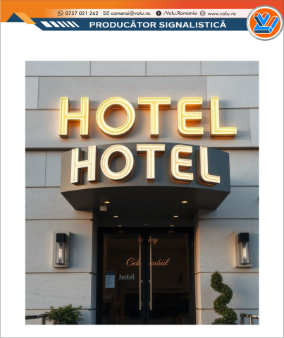 Litere Volumetrice - Litere Volumetrice Iluminate NEONFLEX - personalizat Hotel