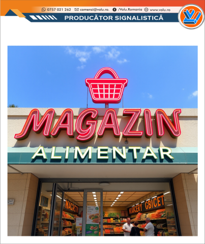 Litere Volumetrice Iluminate NEONFLEX - personalizat Magazin Alimentar [2]