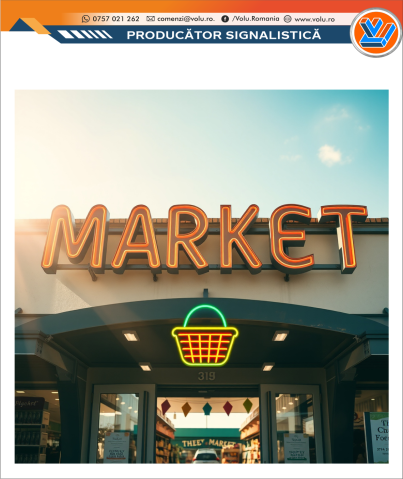 Litere Volumetrice Iluminate NEONFLEX - personalizat Market [1]