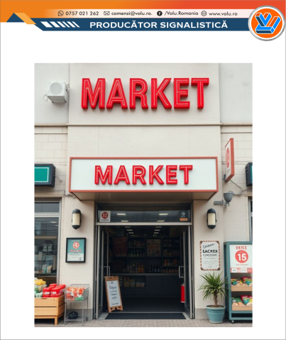 Litere Volumetrice Iluminate NEONFLEX - personalizat Market [3]