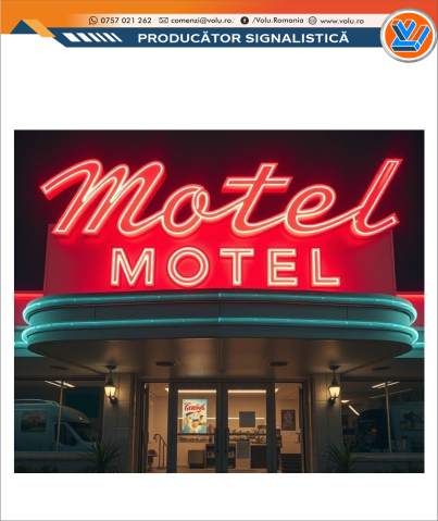Litere Volumetrice Iluminate NEONFLEX - personalizat Motel [3]