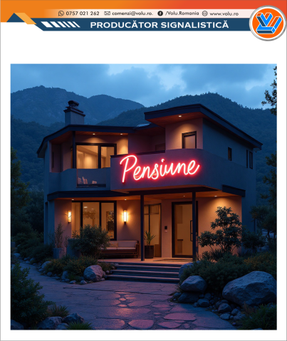 Litere Volumetrice Iluminate NEONFLEX - personalizat Pensiune [2]