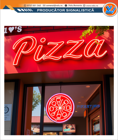 Litere Volumetrice Iluminate NEONFLEX - personalizat Pizza [2]