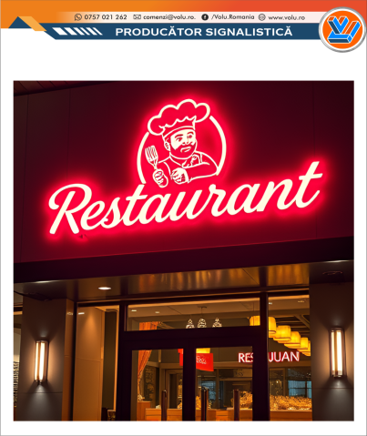 Litere Volumetrice - Litere Volumetrice Iluminate NEONFLEX - personalizat Restaurant
