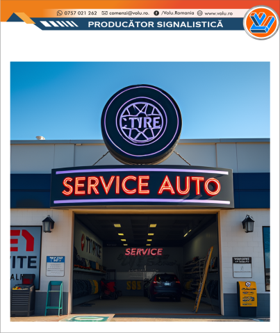 Litere Volumetrice Iluminate NEONFLEX - personalizat Service Auto [1]