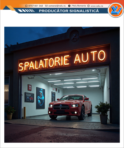 Litere Volumetrice Iluminate NEONFLEX - personalizat Spalatorie Auto [2]