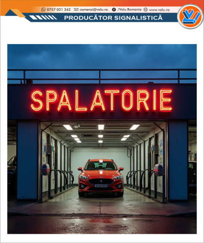 Litere Volumetrice Iluminate NEONFLEX - personalizat Spalatorie Auto [3]