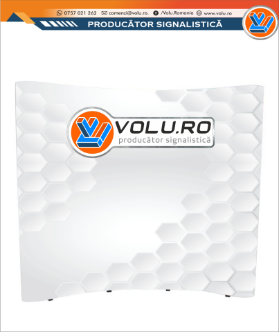 Sisteme de Afisare - PopUp banner spider 3x3 curbat