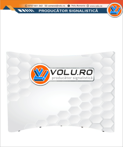 Sisteme de Afisare - PopUp banner spider 4x3 curbat