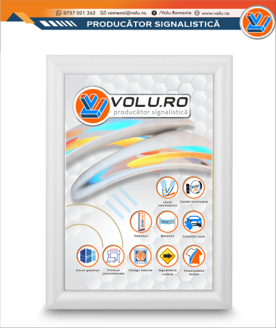 Sisteme de Afisare - Rama click argintie 25/45 B1