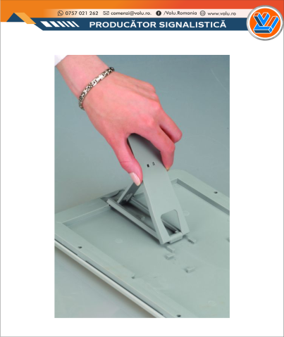 Rama click OPTI argintie 25/45 A4 cu picior [2]