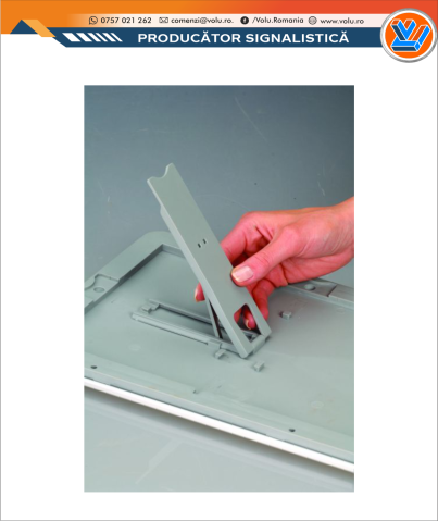 Rama click OPTI argintie 25/45 A4 cu picior [3]