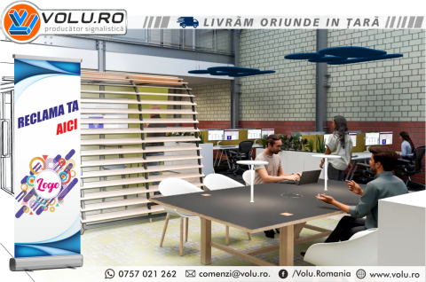 Printuri Promotionale - Roll-up banner personalizat 100