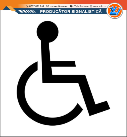 Semnalistica Institutii Publice - Sablon Persoane cu Dizabilitati 100x100 cm