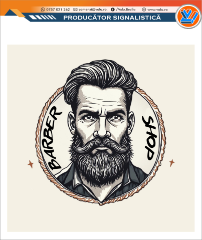 Sticker decorativ personalizat Barber Shop [2]