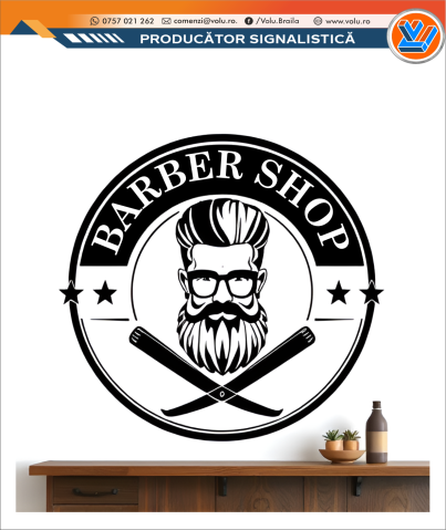 Sticker decorativ personalizat Barber Shop [4]