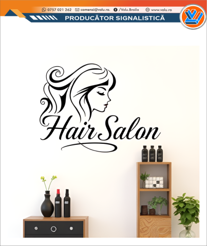 Sticker decorativ personalizat Hair Salon [3]