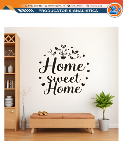 Sticker decorativ personalizat Home Sweet Home [5]