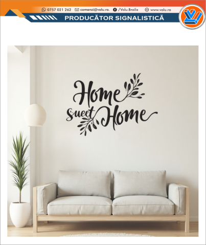 Sticker decorativ personalizat Home Sweet Home [3]