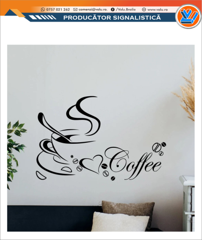 Design interior - Sticker decorativ personalizat Cafea