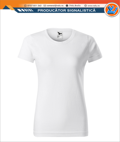 Inscriptionare Articole Textile - Tricou Clasic Dama Personalizat Alb