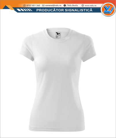 Inscriptionare Articole Textile - Tricou Clasic Dama Personalizat Poliester Alb