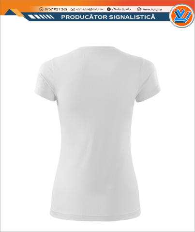 Tricou Clasic Dama Personalizat Poliester Alb [1]