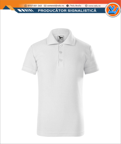 De Copii - Tricou Polo Copii Personalizat Alb