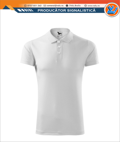 Inscriptionare Articole Textile - Tricou Polo Dama Personalizat Poliester Alb