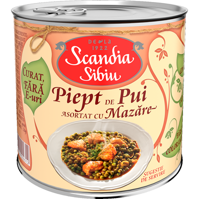 Piept de pui asortat cu mazare, Scandia Sibiu, 400g [1]
