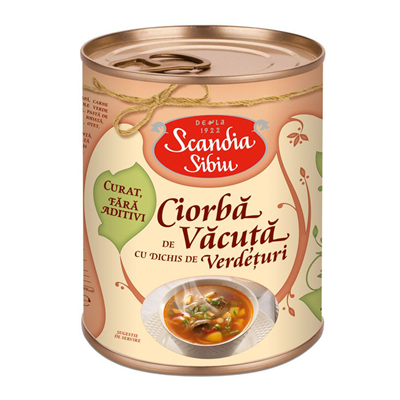 Ciorba de vacuta cu dischis de verdeturi, Scandia Sibiu, 400g [1]