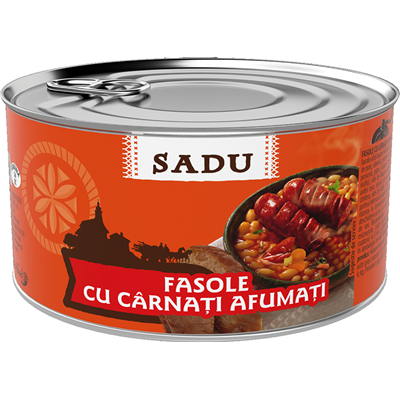 Fasole cu carnati afumati Sadu, 400g [1]