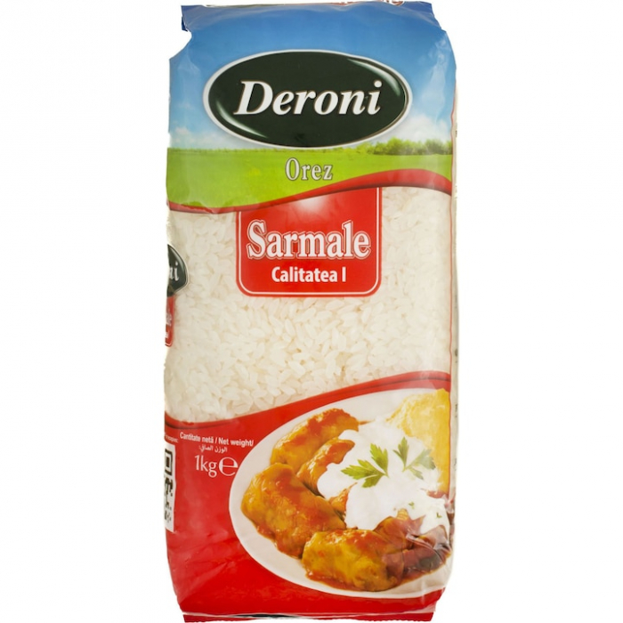 Orez cu bob rotund pentru sarmale Deroni, 1kg [1]