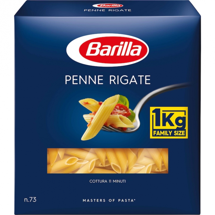 Paste scurte penne rigate n73 Barilla, 1000g [1]