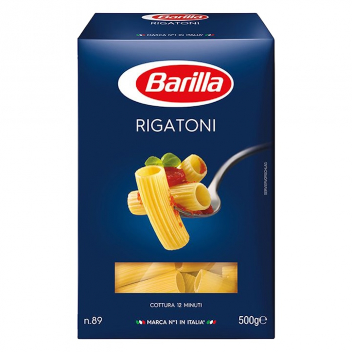 Paste scurte rigatoni n89 Barilla, 500g [1]