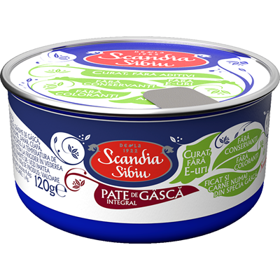 Pate de gasca integral Scandia Sibiu, 120g [1]
