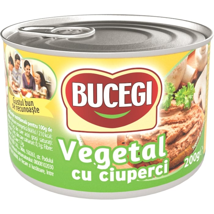 Pate vegetal cu ciuperci Bucegi, 200g [1]