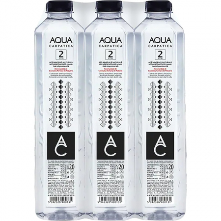 Produse de baza - Apa minerala plata AQUA CARPATICA, 6 x 2 L