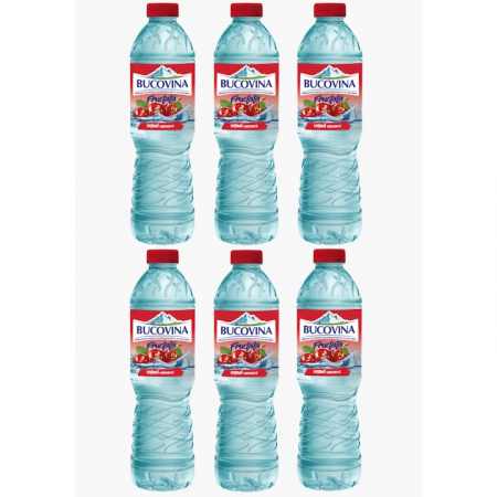Produse de baza - Apa Minerala Plata Bucovina Fructata cu Aroma de Visine, 6 x 1.5l