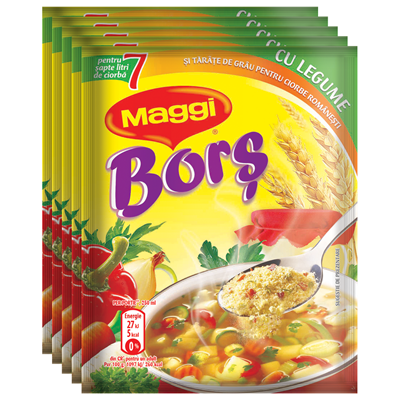 Condimente și sosuri - Bors legume 5 x 70 g, Maggi