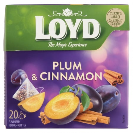 Produse de baza - Ceai, Loyd, Prune/Scortisoara, 20 pliculete