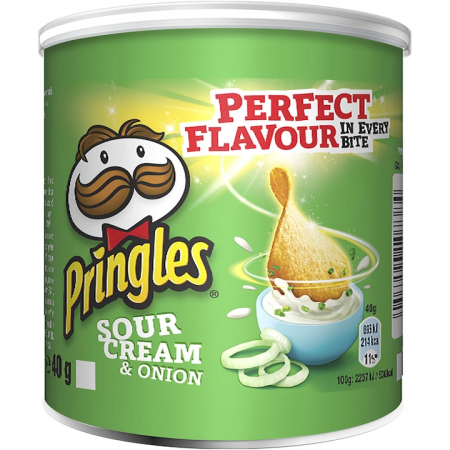 Produse de baza - Chipsuri cu gust de smantana si ceapa Pringles, 40g