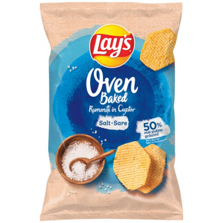 Gustari si rontaieli - Chipsuri din cartofi cu sare rumeniti in cuptor Lay's Baked, 125g