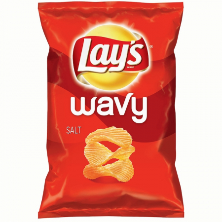 Gustari si rontaieli - Chipsuri ondulate din cartofi cu sare Lay’s Wavy Salt, 130g