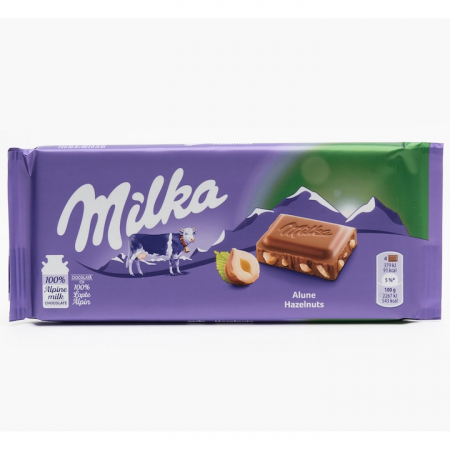 Dulciuri si biscuiti - Ciocolata cu alune maruntite Milka 100g