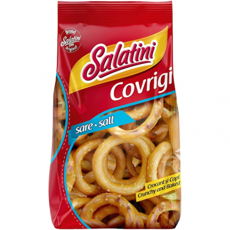 Produse de baza - Covrigi mari cu sare, Salatini, 4x250g
