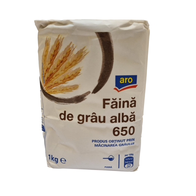 Bacanie - Făină albă tip 650, Aro, 10 pachete x 1 kg