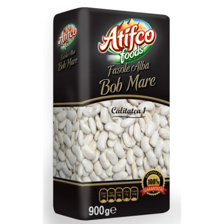 Produse de baza - Fasole alba cu bob mare Atifco, 900 g