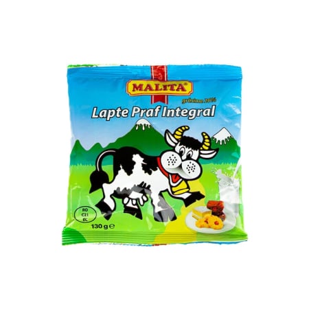 Bacanie - Lapte praf integral, Malita, 2x 130g