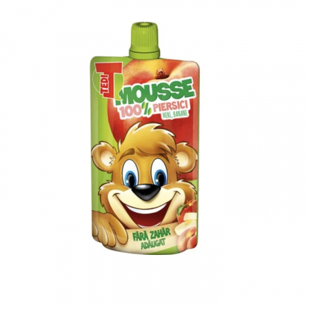Produse de baza - Mousse Piersica, 12 x 100 g, Tedi